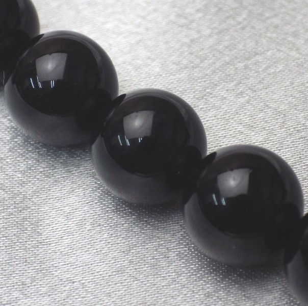 １４ｍｍ玉 モリオン（黒水晶）＜単品＞　【ロシア産 最高品質クラス】